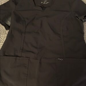 Dark gray Scrub Top with Pockets